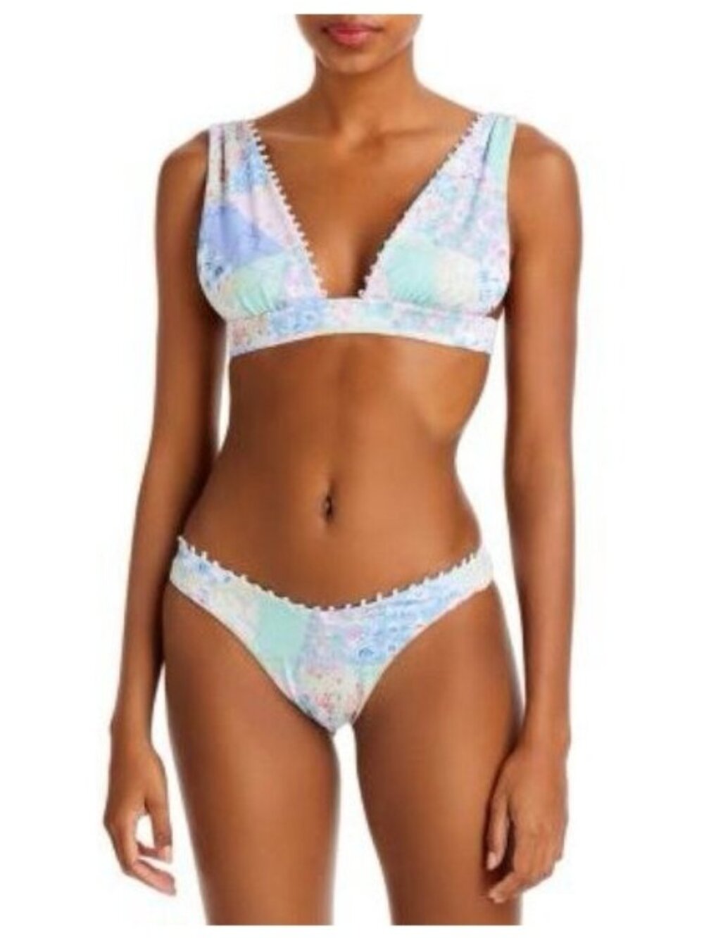 🛍 Capittana Dora Patchwork Bikini Bottom Blue Size L